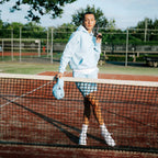 BASICS SHORT SWEATPANTS - SKY BLUE - Delaruecollections - korte broek