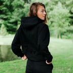 HERITAGE OVERSIZED HOODIE - ONYX BLACK - Delaruecollections - hoodie