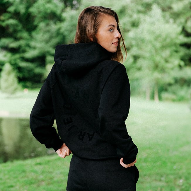 HERITAGE OVERSIZED HOODIE - ONYX BLACK - Delaruecollections - hoodie