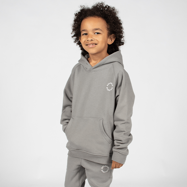 KIDS BASICS OVERSIZED HOODIE - STONE GREY - Delaruecollections - hoodie kids