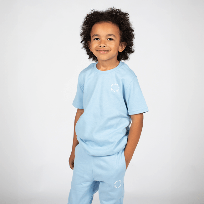KIDS BASICS OVERSIZED T - SHIRT - SKY BLUE - Delaruecollections - t-shirt