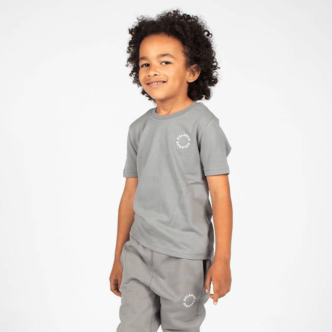 KIDS BASICS OVERSIZED T - SHIRT - STONE GREY - Delaruecollections - t-shirt