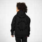 KIDS HERITAGE OVERSIZED HOODIE - ONYX BLACK - Delaruecollections - hoodie