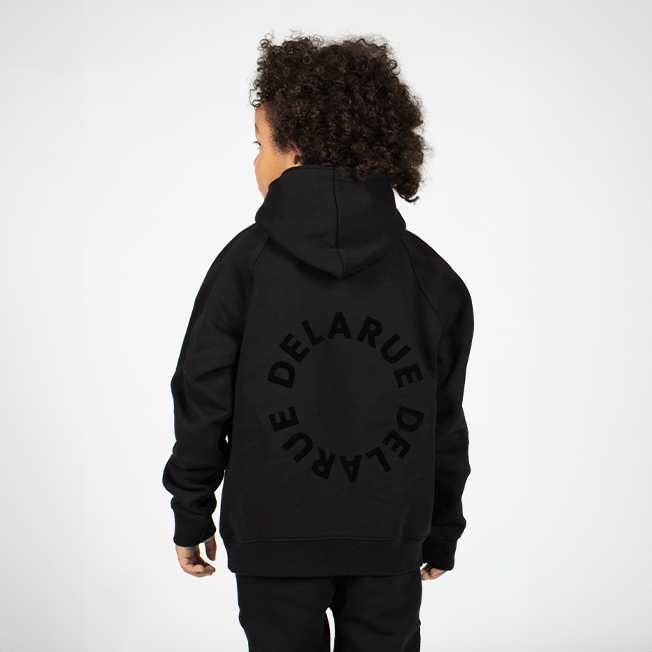KIDS HERITAGE OVERSIZED HOODIE - ONYX BLACK - Delaruecollections - hoodie
