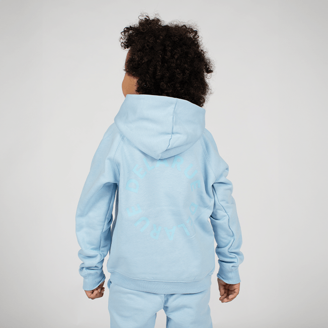 KIDS HERITAGE OVERSIZED HOODIE - SKY BLUE - Delaruecollections - hoodie