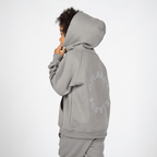 KIDS HERITAGE OVERSIZED HOODIE - STONE GREY - Delaruecollections - hoodie