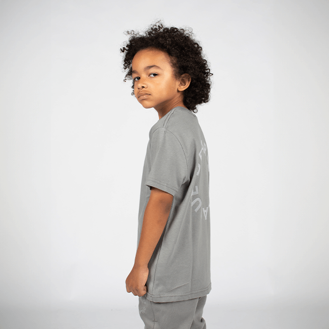 KIDS HERITAGE OVERSIZED T - SHIRT - STONE GREY - Delaruecollections - t-shirt