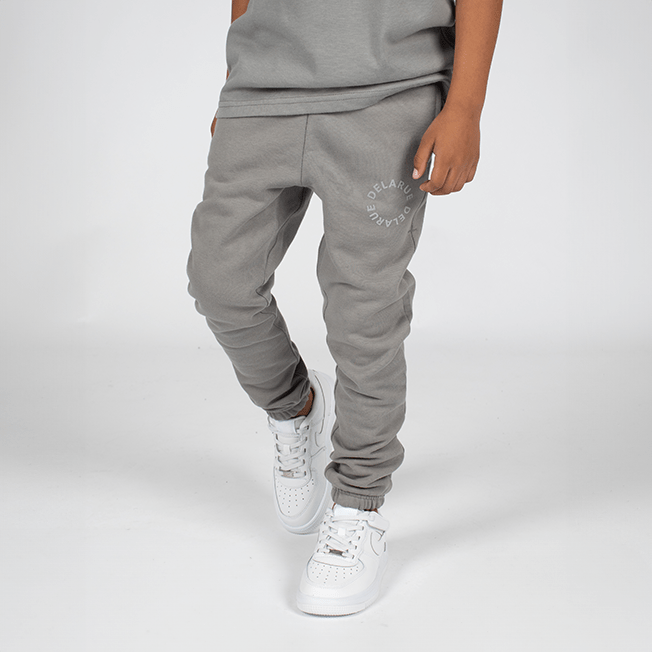KIDS HERITAGE SWEATPANTS - STONE GREY - Delaruecollections - sweatpants